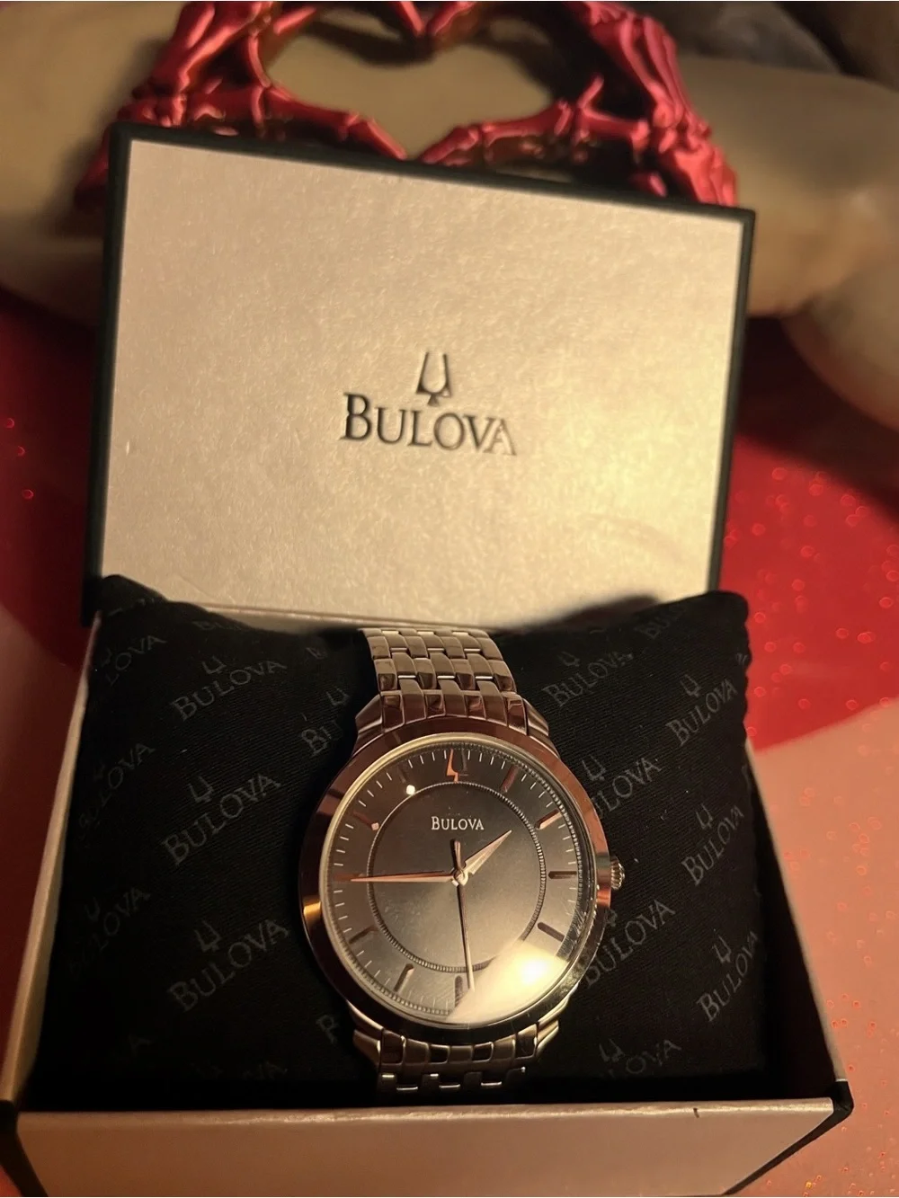 Bulova Silver-Tone Men's Dress Watch with Gray Dial
